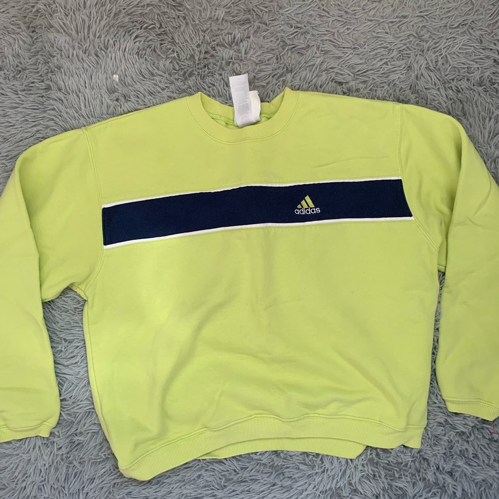 Neon green adidas hoodie